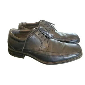 𝅺DOCKERS Mens Leather Black Lace-up Oxford Shoes